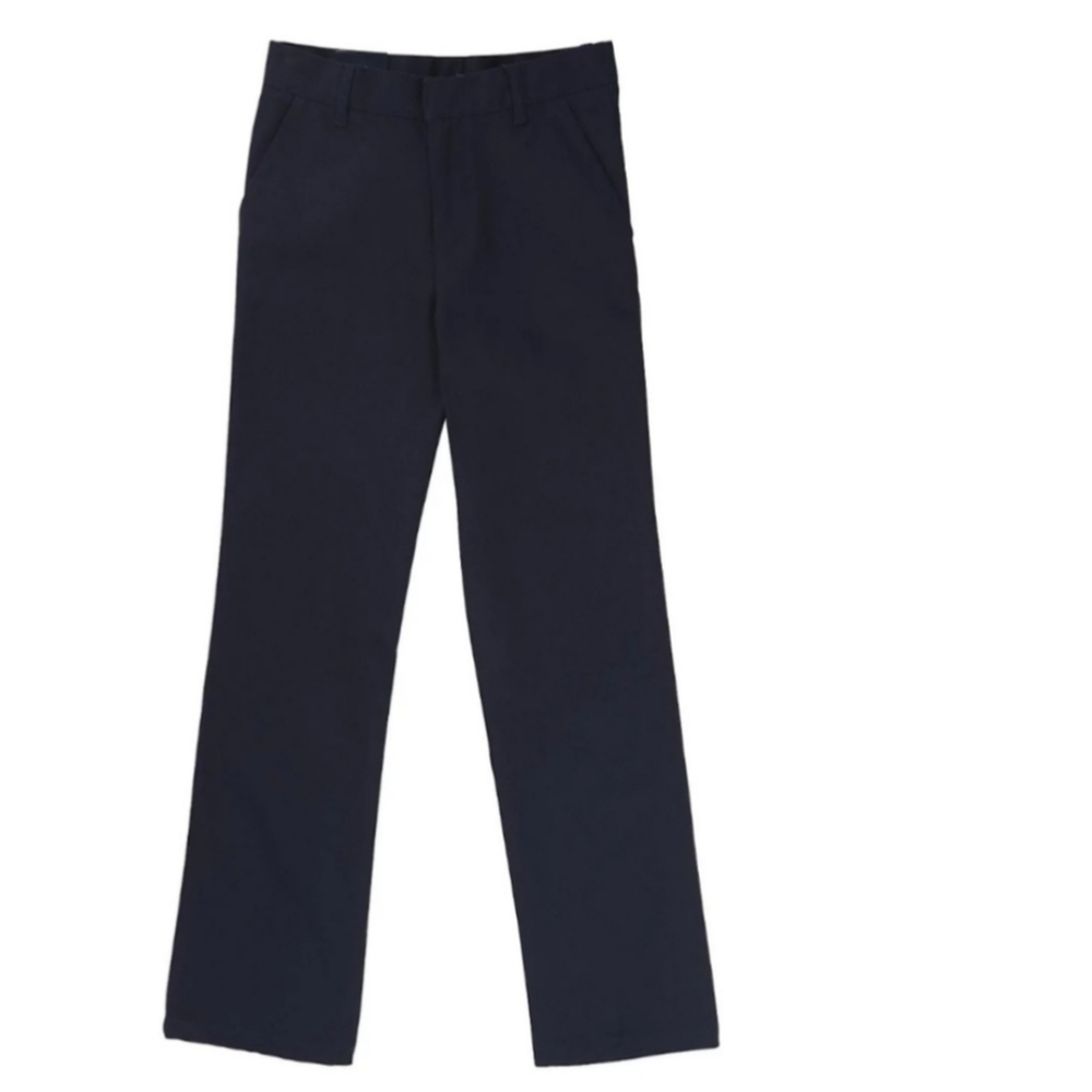 NWT French Toast Boy's Relaxed Fit Twill Pants Size 7 Navy Blue School New